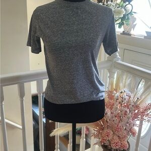 Cherokee Heather Gray Women's Short Sleeve Top